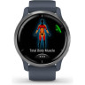 Часы GARMIN VENU 2 SILVER STAINLESS STEEL BEZEL WITH GRANITE BLUE CASE AND SILICONE BAND 10852